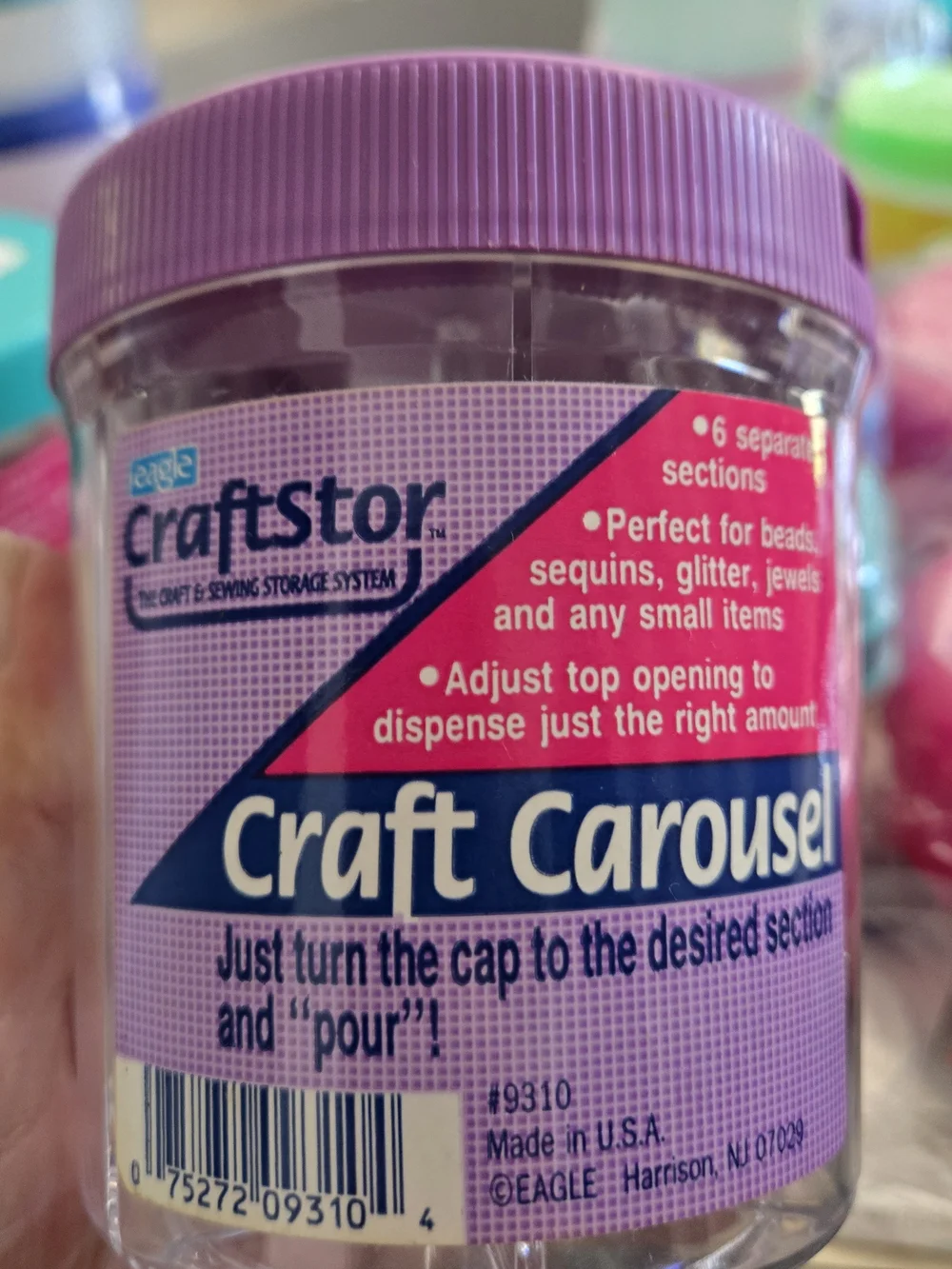 Stackable Craft Organizer in Pink and Purple